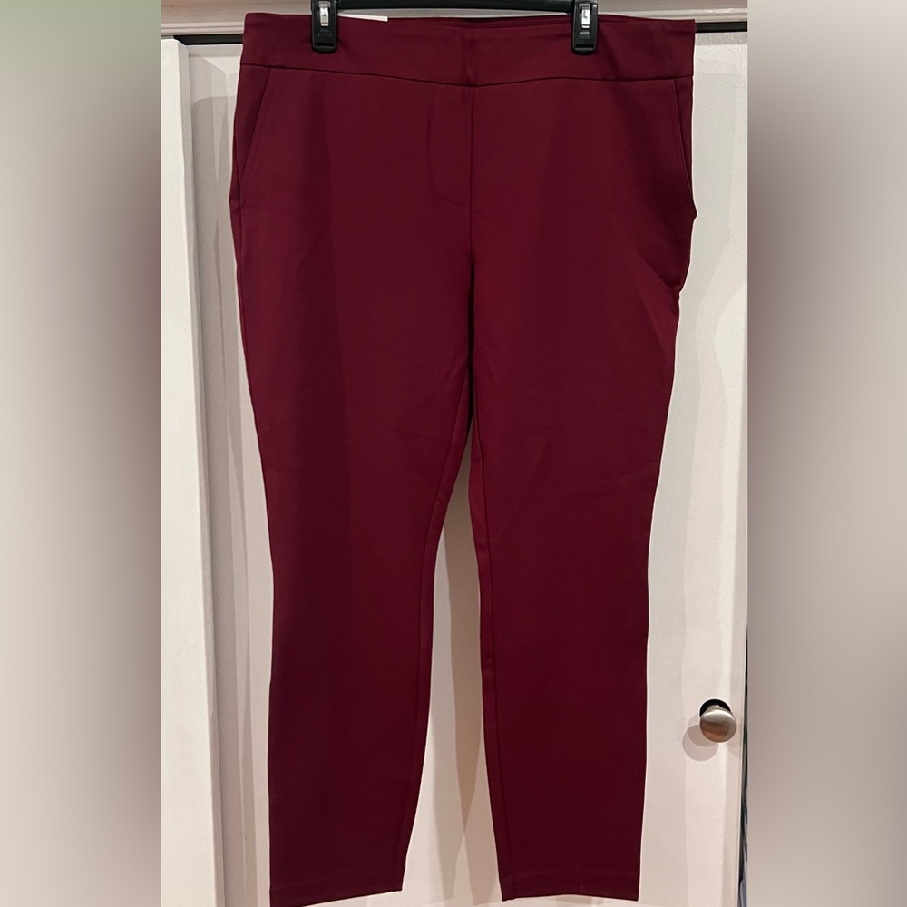 Dalia Ruby/Burgundy Tummy Control Pull on Pants